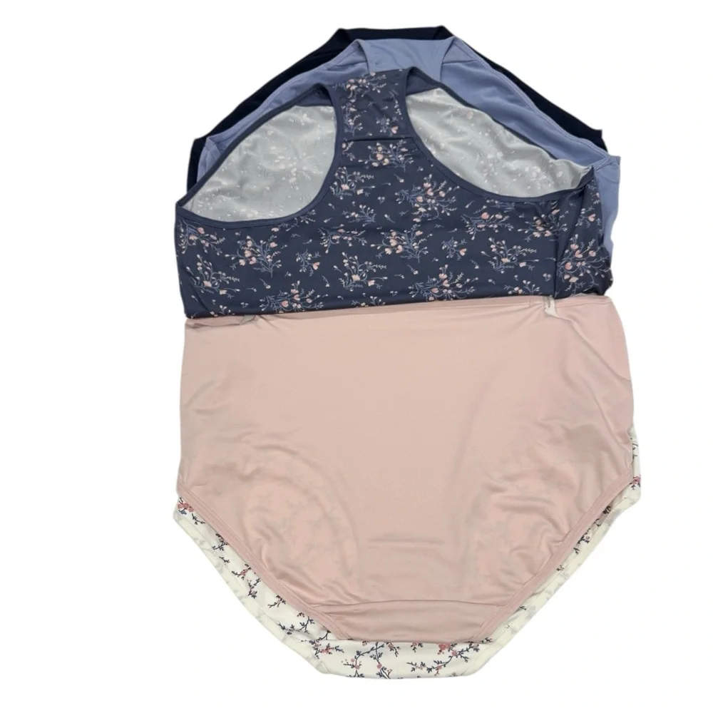 LAURA ASHLEY 5 Pack Briefs Panties Soft Comfy Stretch Floral Solids NWT 2X - Picture 13 of 14